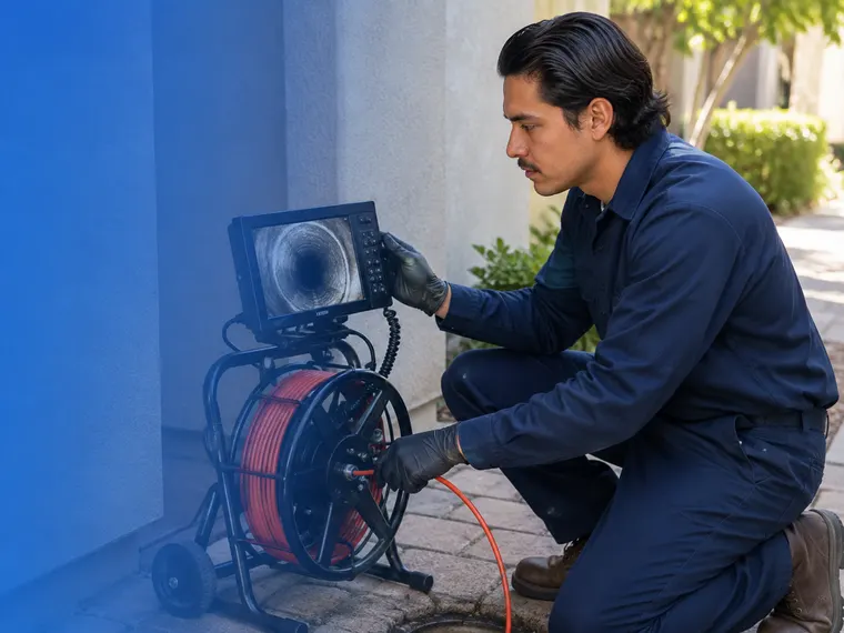 In-line pipe camera inspection